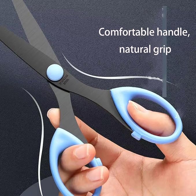 3 Pack 6.5" Multi-Purpose Arts and Crafts Scissors, Non-stick Coated Stainless Steel & Comfort Grip for Office, Home, School and Sewing(Pink)