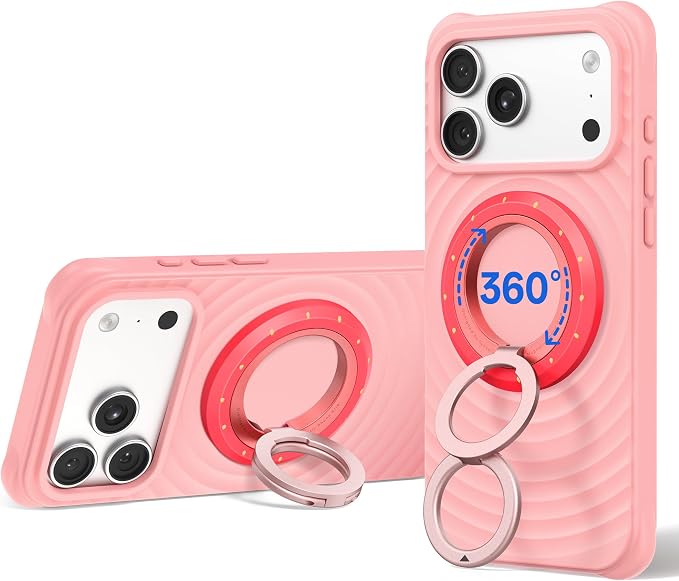 SYNCWIRE Magnetic Phone Ring Holder, for MagSafe Phone Grip Stand Kickstand | 360° Rotation, Double-Sided Magnet, Cell Phone Grip Finger Holder, for iPhone 17 16 15 14 13 12 Pro Max, MagSafe Accessories