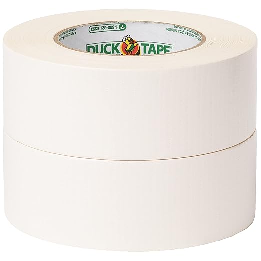 Duck Brand Max Strength Duct Tape, White, 8-Roll Pack, 1.88 Inches x 35 Yards, 242859