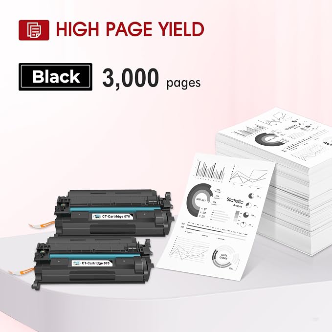 070 Black Toner Cartridge for Canon MF465dw 070 070H Toner CRG070 CRG-070 | Compatible for Canon 070H ImageCLASS MF465dw MF462DW LBP247dw LBP240 LBP246dw MF460 MF462 LBP247 LBP246 Printer Ink