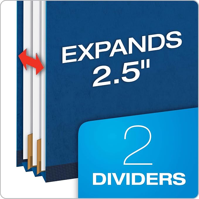 Pendaflex Classification File Folders, 1 Divider, Durable File Organizer for Home, School or Office, Letter-Size Folders for Files, Paper Organizer, Durable Prongs, (B006NVMJCC) (Pack of 5)