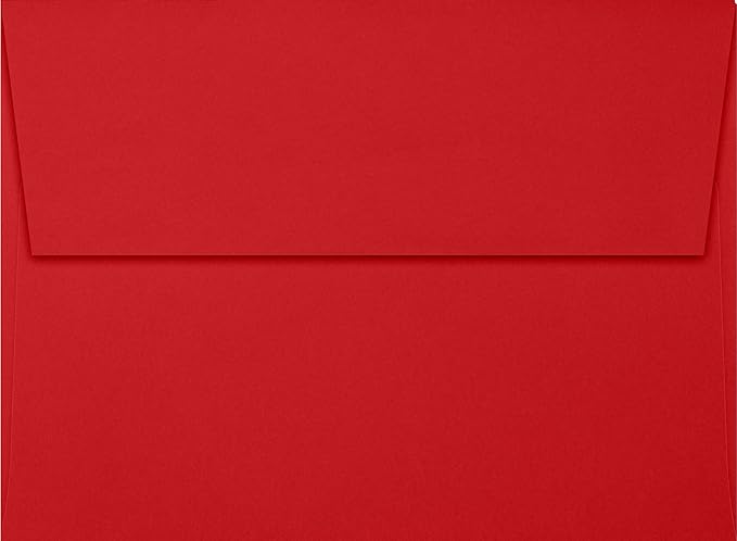 LUXPaper A7 Invitation Envelopes | Peel & Press | 5 1/4" x 7 1/4" | Ruby Red | 80lb. Text | 1,000 Qty