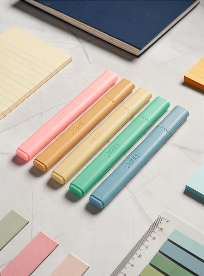 BLIEVE- Aesthetic Bible Highlighters No Bleed Through Assorted Colors, Cute Highlighter For Journaling Office Supplies And Accessories, Bible Highlighters And Pens No Bleed Chisel Tip (VINTAGE)