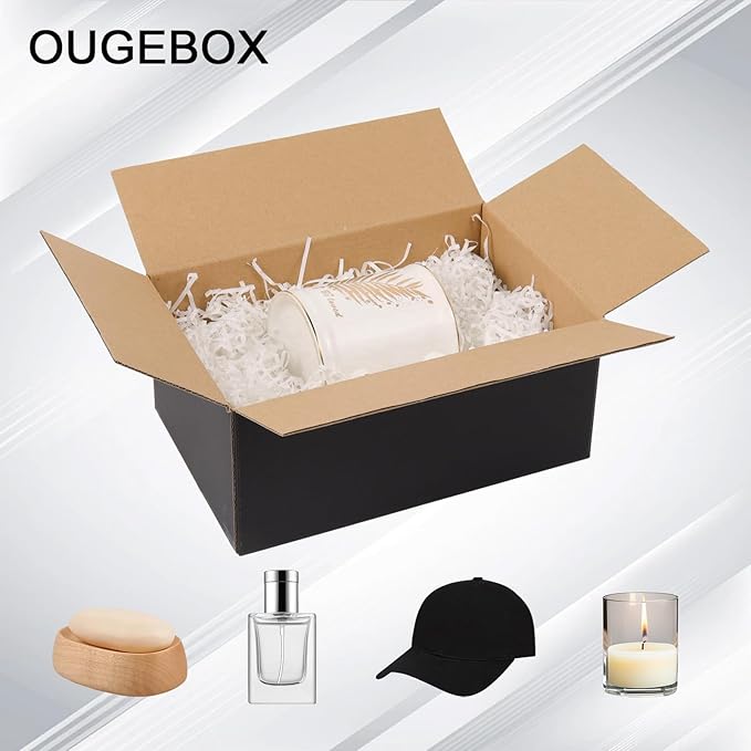 9x6x4 Inch Black Shipping Boxes for Small Business, 30 Pack Corrugated Cardboard Boxes for Shipping & Storage