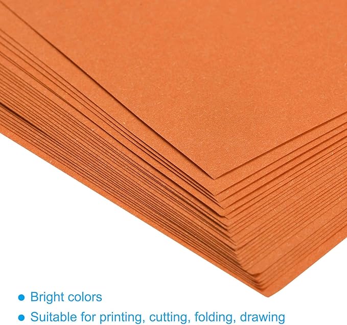 MECCANIXITY 100 Sheets Colored Copy Paper 8.3 x 11.7 Inch Printer Paper 80gsm Orange Red for Office Printing, Document Copying, Invitations, Forms, Art Projects