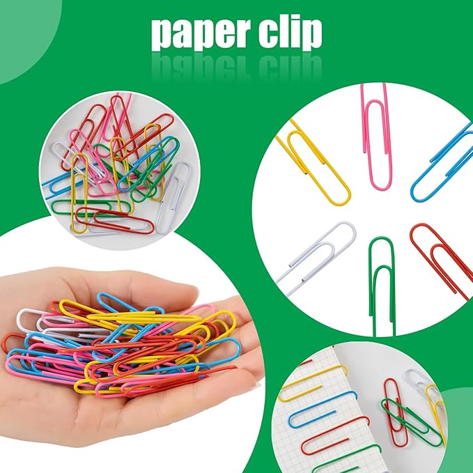 110 Pcs 2 Inch Colorful Paper Clips, Assorted Colored Coated Jumbo Reusable Big Paperclips, Durable and Rustproof, Large Colored Paperclips for Office School Document Organizing