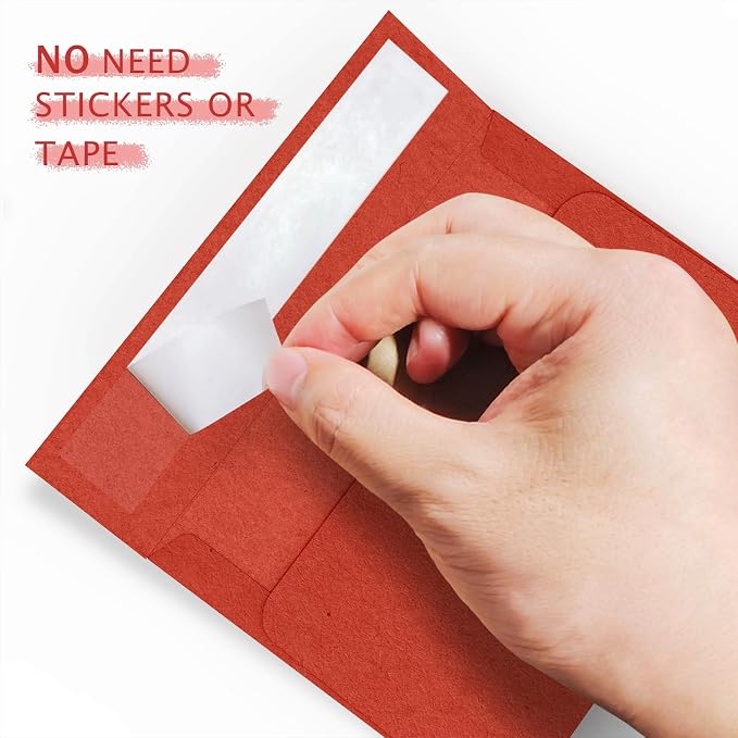 Red A2 Invitation Envelopes Self Seal 100 Pack, 4.375 x 5.75 | Goefun 110 GSM Printable Envelopes for 4.25 x 5.5 Cards, Photos, Weddings, Graduation, Baby Shower, and Various Holidays