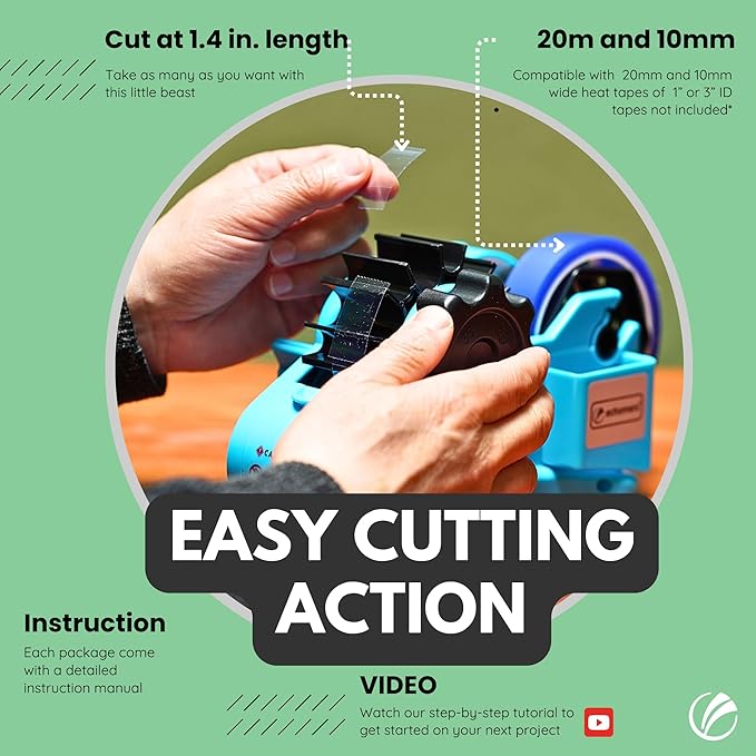 Echomerx Original Tape Dispenser Multi-Roll - Pre-Cut Sublimation Heat Resistant, Cricut, Transfer, Thermal, Press, Thin Double-Sided & Scotch Tapes, 1" & 3" Large Core, Blue