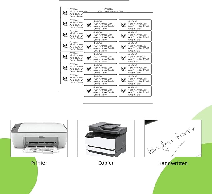 14 Per Page Mailing Labels 1-1/3" x 4" Shipping Address Sticker Paper for Laser & Inkjet Printer, 4” x 1.33" 14 up Label (100 Sheets, 1400 Labels)
