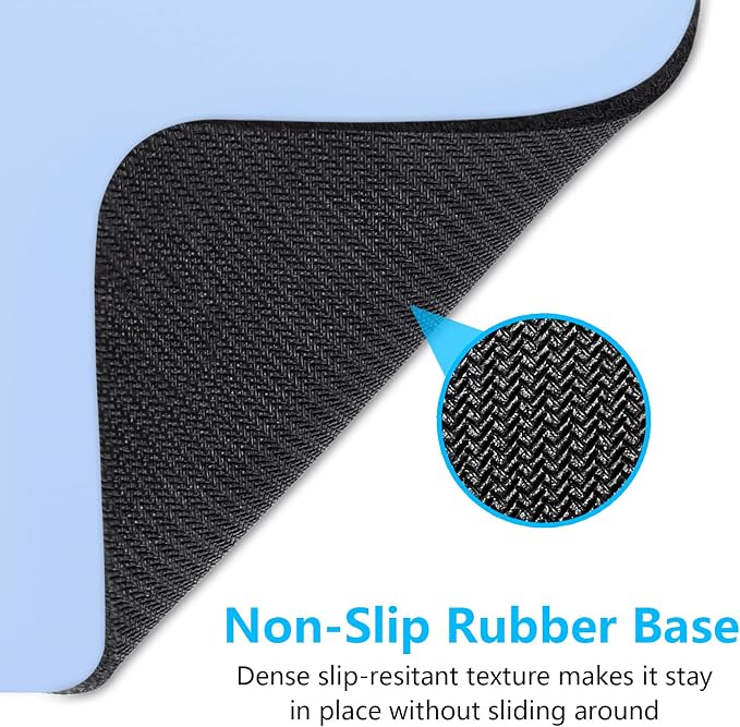 Dapesuom Small Mouse Pad, 6 x 8 Inch Thick Rubber Premium-Textured Non-Slip Portable & Washable Mini Mouse Mat for Women Men Wireless Laptops Keyboard Tray Gaming Work Computer Office Travel, Sky Blue