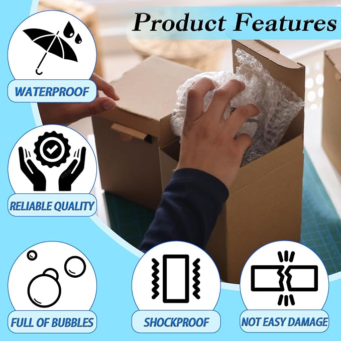 50Pack 8x10" Clear Bubble Out Bags, Double-Wall Cushioned Pouch for Packing | Double-Wall Shockproof Bubble Cushioning,Lightweight Durable,Ideal for Shipping,Moving Fragile Small Items Storage