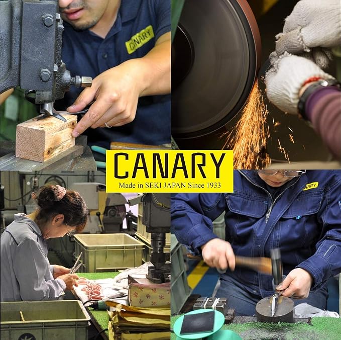CANARY Cardboard Cutter with Sheath, 7.5" Safe Box Opener/Box Cutter Tool [Non-Stick Coated Blade], Serrated Japanese Stainless Steel Blade, Made in Japan (Bulk Pack of 5)