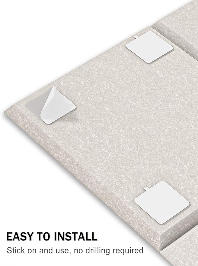 Hsurbtra Cork Board for Wall 24 x 18 Inch, 6 Pack Felt Bulletin Notice Board with Pushpins for Office Home School Farmhouse Wall Decor, Beige