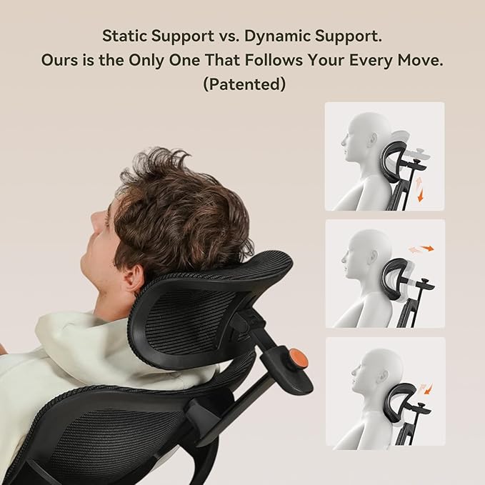 Newtral Ergonomic Office Chair - Home Office Desk Chair with Adaptive Lumbar Support, with Footrest, 4D Armrest, Adjustable Seat Depth & Height