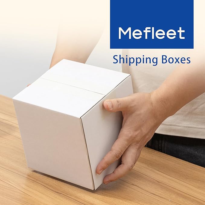 6x6x6" Shipping Boxes 50 Pack - Small Corrugated Cardboard Square Mailing Box Packaging for Small Business - White Mailer Packing Supplies
