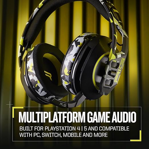 RIG 600 PRO HS Dual Wireless Multiplatform Gaming Headset with 2.4GHz/Bluetooth for PlayStation PS4, PS5, Nintendo Switch, Switch 2, PC, USB, Steam Deck, Android, iPhone - Acid Camo