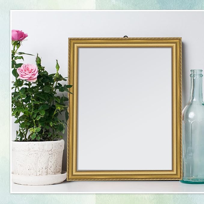 Outus 68FT Gold Frame Bulletin Board Border Die-Cut Straight Border Trim for Classroom Chalkboard, Picture Frames, Artworks, Walls, Mirrors & Office Decor, Classic Metallic Frame Molding(Classic)