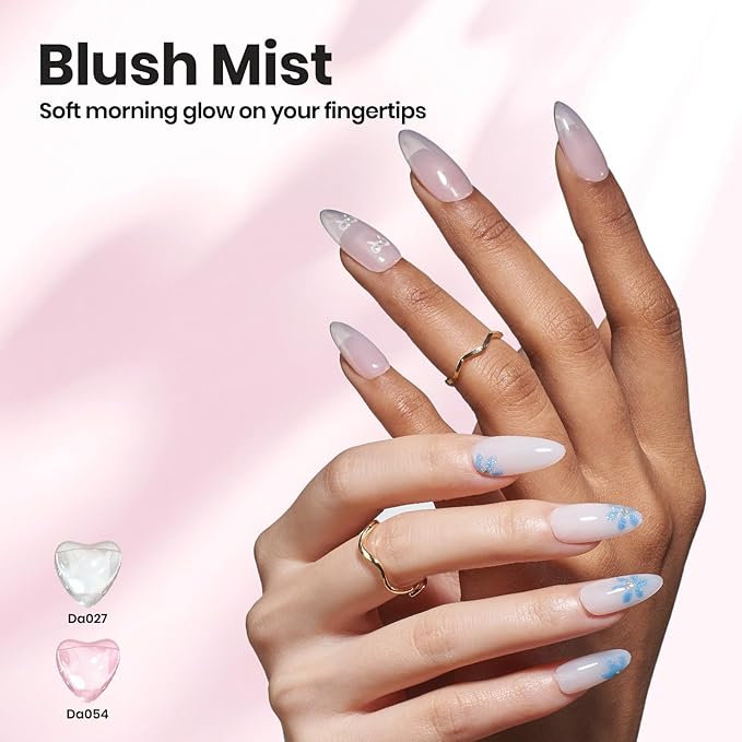 Beetles Builder Gel for Nails HEMA & TPO FREE-2 Colors Clear & Jelly Nude Building Gel with Nail Brush,Strengthening Nails Building Apex & Extension for Beginner DIY UV Nail Salon at Home,Peach Skin