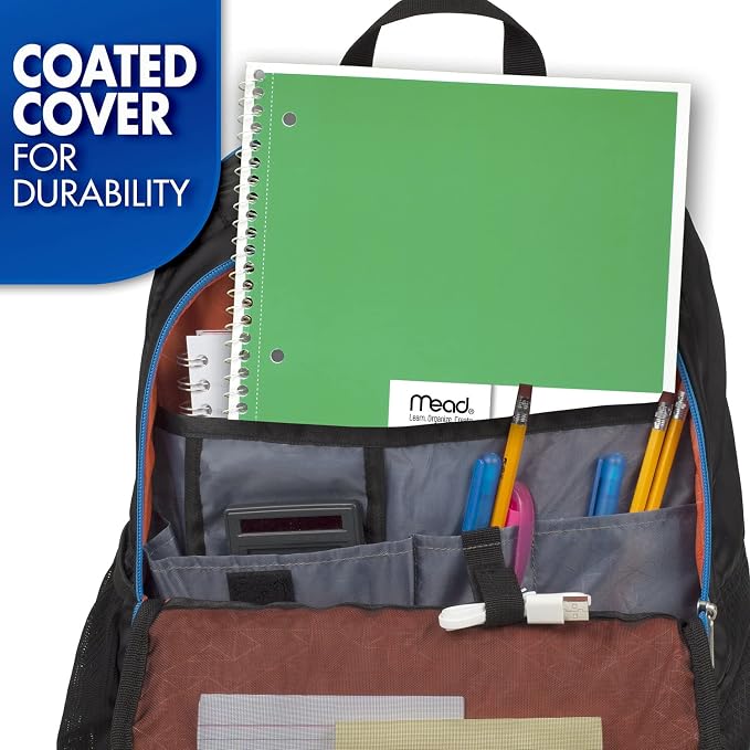 Mead Spiral Notebook, 12 Pack, 1 Subject, College Ruled Paper, 7-1/2" x 10-1/2", 70 Sheets per Notebook, Colors Will Vary (830063-ECM25)