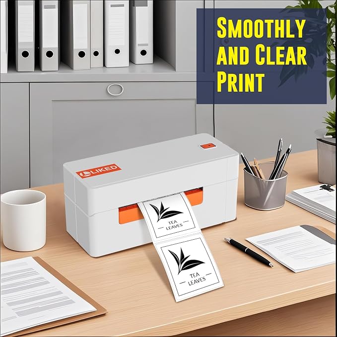 L LIKED 750 Direct Square Thermal Labels 2" x 2", QR Code&Barcode Stickers | BPA Free, Block Old Information, Permanent Adhesive, Perforated, Compatible with Rollo, Zebra and Other Desktop Printers