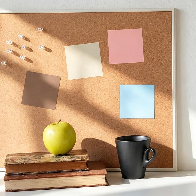 Thenshop 12 Pads Earth Tone Sticky Notes 3x3 50 Sheets | Self Stick Notes Pads Memo Earth Tone Office Supplies Vintage Aesthetic School Accessories Easy to Peel Repositionable