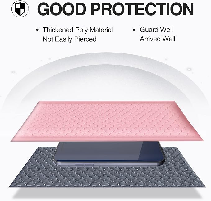 UCGOU Bubble Mailers 7.25x12 Inch Light Pink 25 Pack Poly Padded Envelopes Small Business Opaque Packaging Postal Self Seal Waterproof Boutique Bulk Mail Shipping Bags for Jewelry Makeup Supplies #1