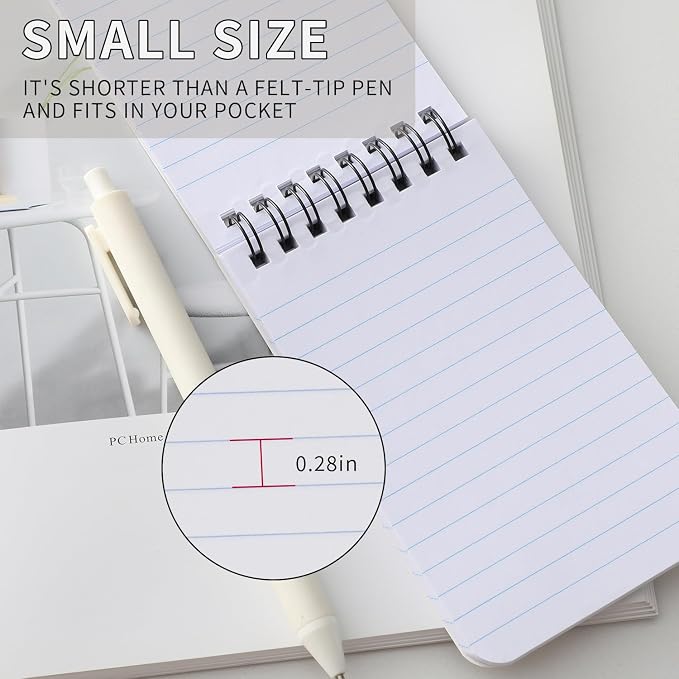 QiCheng 6pcs Pocket Notebook Mini Notepad Small Spiral Notebooks 3X5Inch | functionality PortabilityPortability convenience