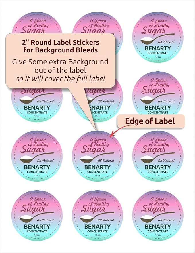 NextDayLabels 2" Round White Sticker Labels for Laser/Ink Jet Printers - to Print with Bleeds - 12 Per Page | 300 Labels