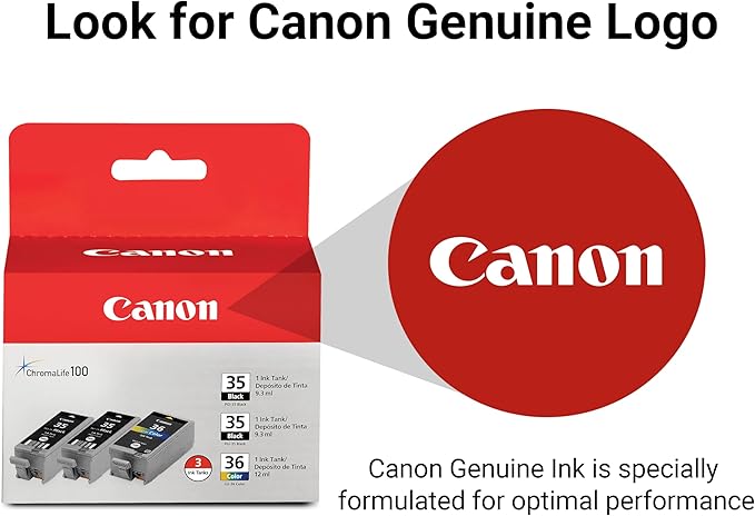 Canon PGI-35/CLI-36 2 Genuine Black and Color Value Pack Compatible to iP100, iP110, TR150 and TR160 Printers