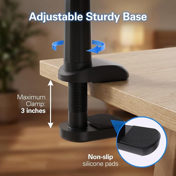 Gooseneck Phone Holder for Bed, 39inch Flexible Long Arm Overhead Cell Phone Mount for Desk, Hands-Free Viewing Clamp Stand Compatible with iPhone 17 16 15 Pro Max and 3.5-7" Devices