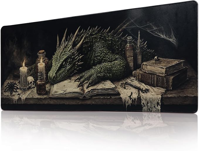 Desk Mat Mouse Pad Gaming Desk Pad XL Large Mouse Mat Office Decor Accessories (Sleeping Dragon)