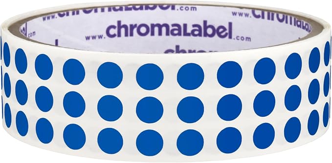Dot Stickers, 1/4 Inch Dark Blue, 1000/Roll | Writable Semi-Gloss Color Coding Labels for Offices, Retail and Classrooms. Made in USA