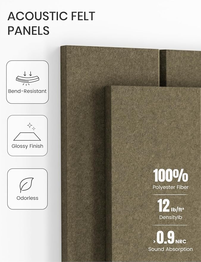 Fluxynara 36" x 24" Large Felt Bulletin Board, Earth Brown | 6 Pack Cork Board Alternative with 30 Safe Adhesive Tabs, Pin Boards for Wall Decor, Home, Office, Classroom,Dorm