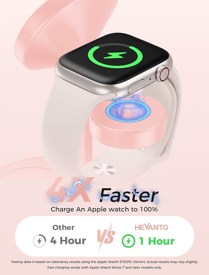 2026 3 in 1 Wireless Charging Station for Apple MagSafe Charger, 15W Fast Mag-Safe Charger Stand for iPhone 17 16 15 14 13 12 Apple Watch AirPods Compatible with MagSafe, Pink