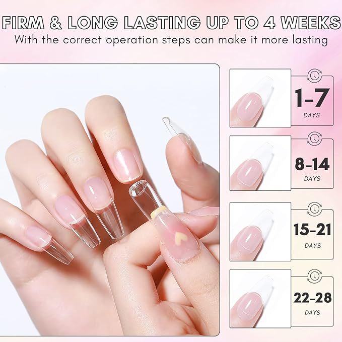 Makartt Solid Nail Glue Gel for Press on Nails: Strong Gel Nail Glue for Fake Nails, Long Lasting Clear Hard 3D Sculpting Gels for DIY Home and Salon Use 15ML UV Light Cured