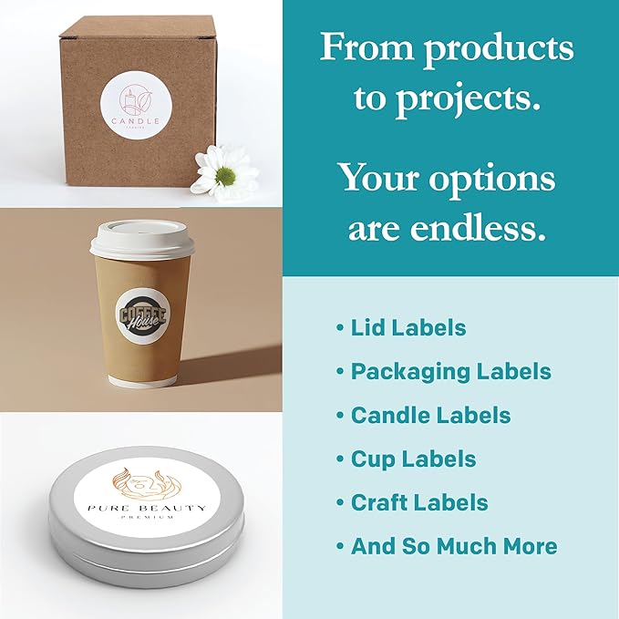 Premium Label Supply White Sticker Round Labels – 2" Circle – Laser/Inkjet Compatible – (20 per Sheet), 1000 Sheets – 20,000 Total Adhesive Labels