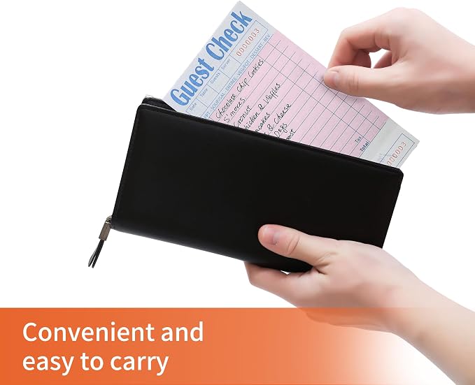 ZPARIK 12 Pack Guest Checks Books for Servers Server Note Pads, Pink | 12 Pack Guest Checks with 50 Sheets Per Book, Waiter Checkbook, Waitress Notepad for Restaurants, Perfect for Servers
