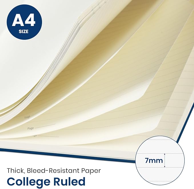Large Spiral Lined Journal for Women and Men, Notebook for Work | Cosmic Feline 8.5" x 11" Notebooks for Note taking, Writing & Journaling, College Ruled Pages, Plastic Cover