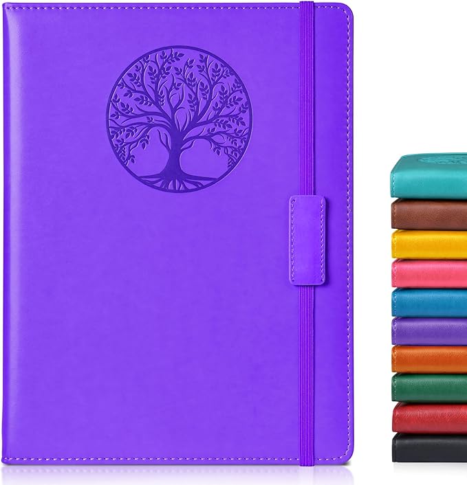 Lined Journal Notebook for Women Men,256 Pages B5 Large Hardcover Leather Journals for Writing,Travel,Business,Work & School,College Ruled Notebooks for Note Taking,Diary Notepad 7.8"×10.2"