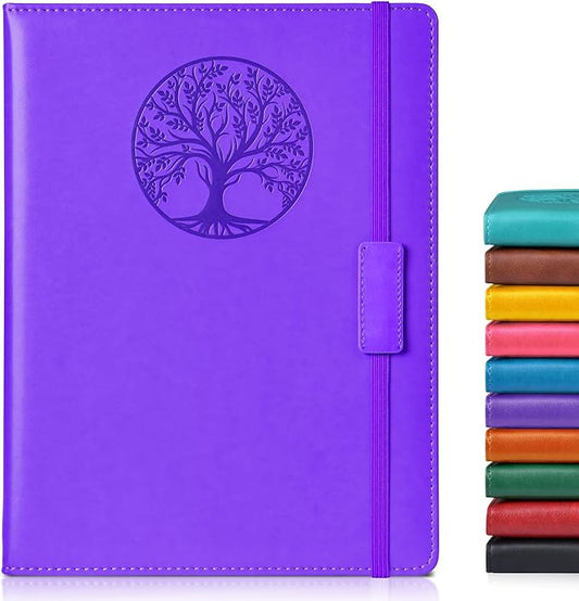 Lined Journal Notebook for Women Men,256 Pages B5 Large Hardcover Leather Journals for Writing,Travel,Business,Work & School,College Ruled Notebooks for Note Taking,Diary Notepad 7.8"×10.2"