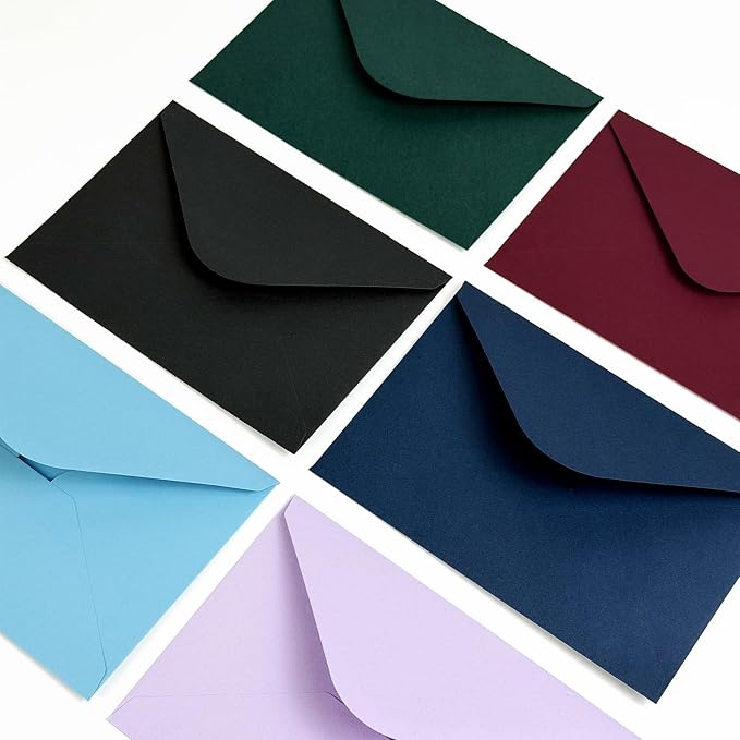 50 PCS Dark Blue Colorful A4 Envelopes,4x6 Envelopes for Invitations | 4x6 Envelopes for Greeting Cards, Great for Invitations, Wedding Invitation, Birthday, Baby Shower, Graduation