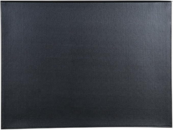 18''x14'' Large Rectangle A3 Desk Writing & Drawing Desk Pad &Board Table Protector Mat with Paper Clip on Top Black