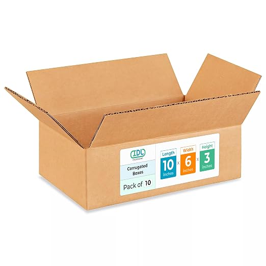 Medium Moving & Shipping Boxes 10x6x3 inches (10-Pack) - Extra Strength 200 lb vs Regular - Corrugated Cardboard Boxes for USPS/UPS/FEDEX - Packaging Box - Corrugated Box by IDL Packaging | Extra Strength 200 lb vs Regular - Corrugated Cardboard Boxes ...