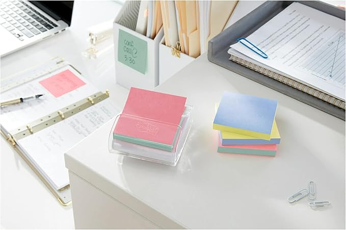 Post-it Pop-up Notes 3x3 in, 12 Pads, America's #1 Favorite Sticky Note, Alternating Colors of Power Pink & Vital Orange and Aqua Splash & Acid Lime, Poptimistic Collection, Clean Removal, Recyclable