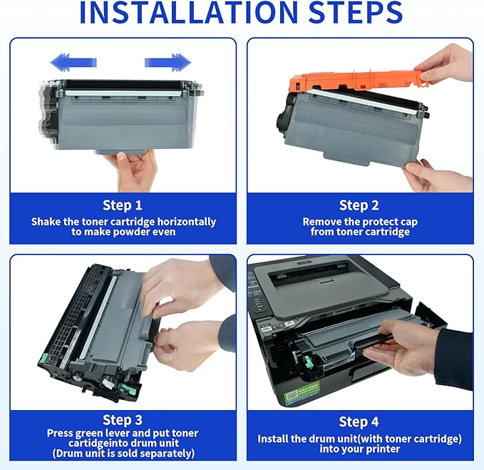 TN360 TN330 3 Pack High Yield Compatible Black Toner Cartridge Replacement for Brother TN360 TN-360 TN330 TN-330 Toner Work with HL-2170W HL-2140 DCP-7040 MFC-7840W MFC-7320 MFC-7340 MFC-7345 Printer
