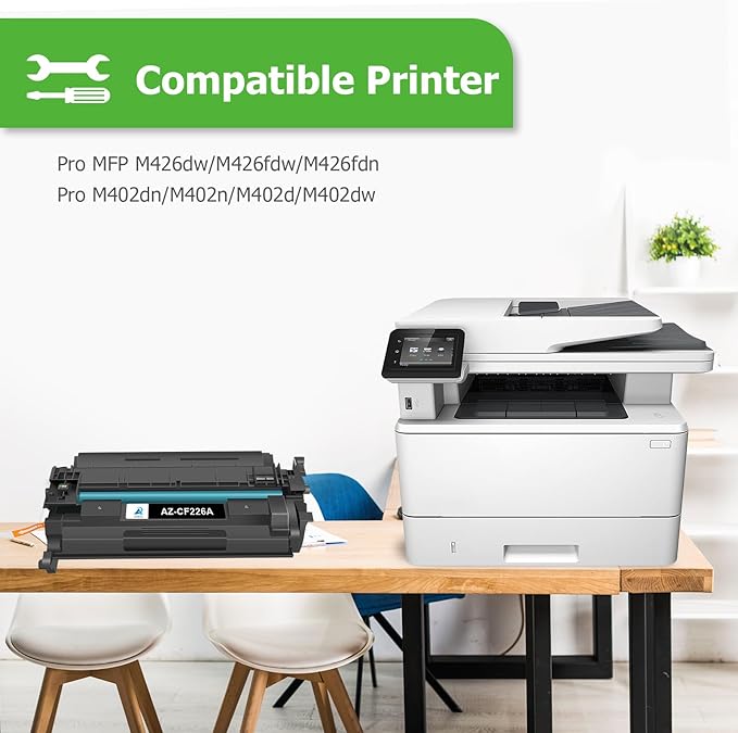 Aztech 26A CF226A M402n Compatible Toner Cartridge Replacement for HP 26A CF226A CF226X for HP LaserJet Pro M402n M402dw M402dn MFP M426fdw M426fdn M426dw Printer Ink (Black 4-Pack)