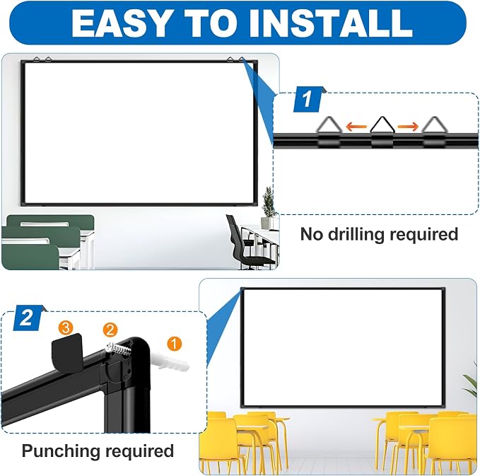 Large White Board Dry Erase Board for Wall 72"X40" Magnetic Whiteboard with Long Pen Tray, Presentation Dry Erase Boards for Office, Classroom, School, Home