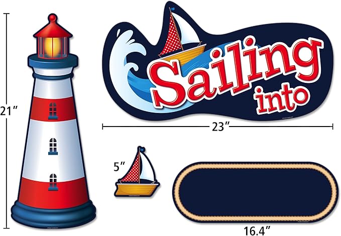 Teacher Created Resources Sailing Into… Bulletin Board Display Set (Pack of 2)