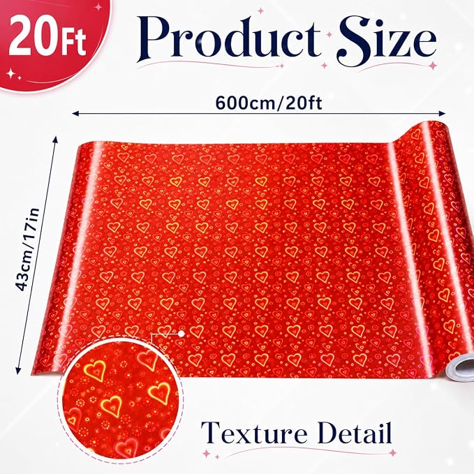 Red Iridescent Bulletin Board Paper Roll,17"x20 Ft Bulletin Board Background Paper Roll,Fade Resistant Wrinkle Resistant Poster DIY Crafts Papers Glitter Wallpaper Classroom Office Home Dec