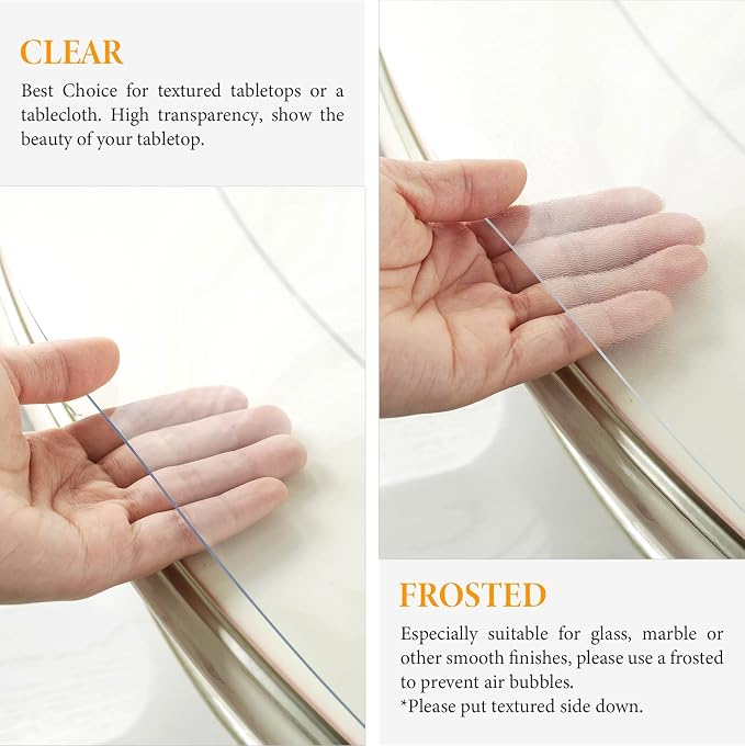 Deep Dream 1.5mm Clear Desk Cover Protector, 36×96 Inch Clear Table Protector, Rectangular Vinyl Desk Pad, PVC Plastic Table Cover for Office, Dresser, Night Stand, Computer & Writing Desk Tabletop